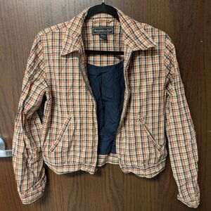 Abercrombie & Fitch Women's Size Small Light Collared Plaid Jacket Fall Autumn